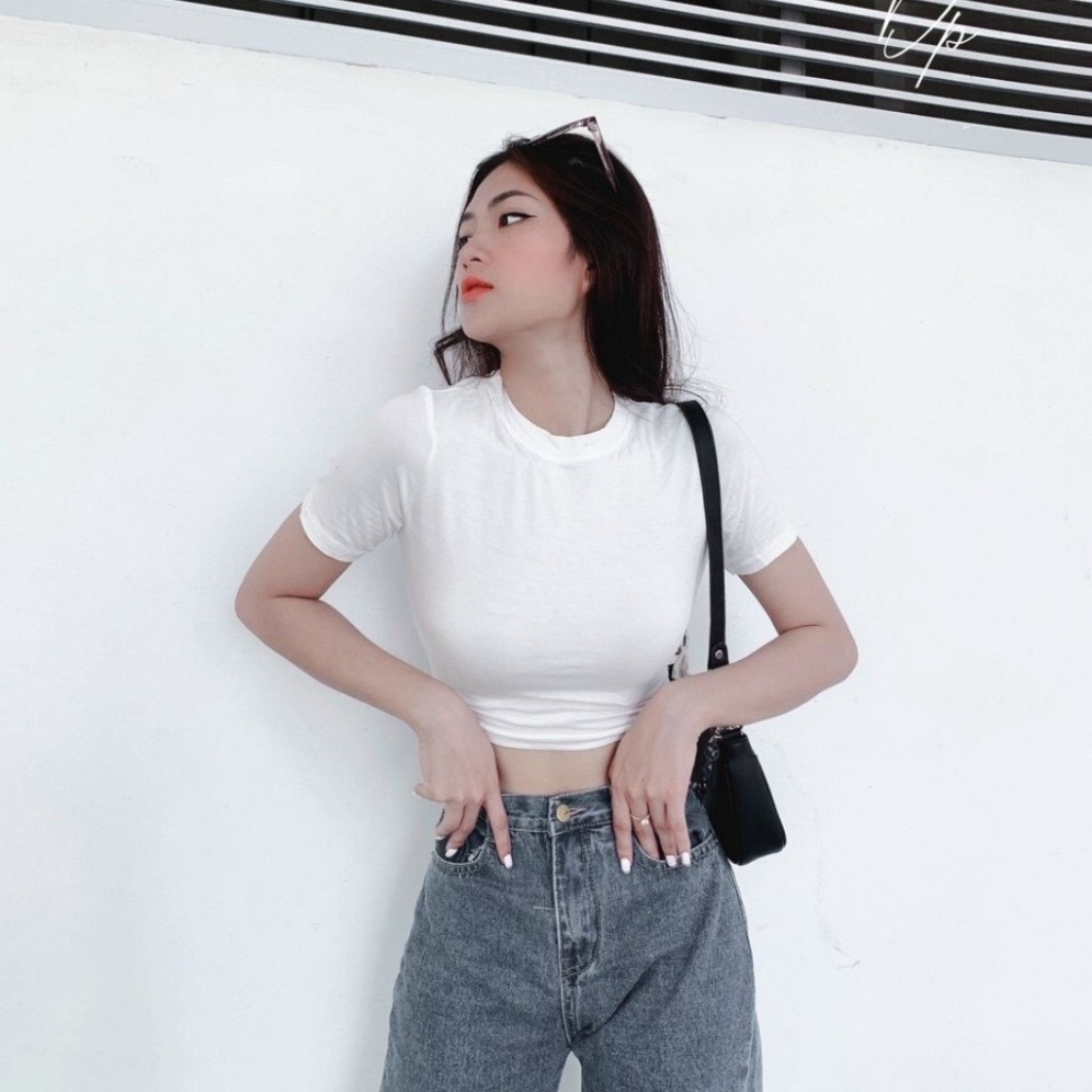 Áo CROPTOP Cộc Tay From Ôm Thời Trang
