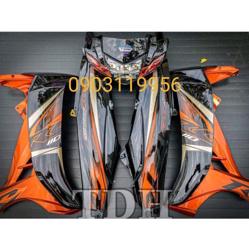 tem rời sirius đen cam rc -  tem xe may dep