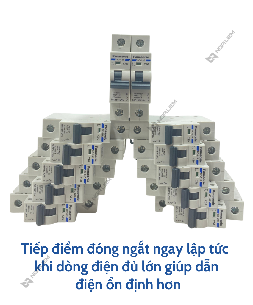 CB 1 Tép (1 Pha) 6A, 10A, 16A, 20A, 25A, 32A, 40A, 50A, 63A PANASONIC (BBD_CNV)