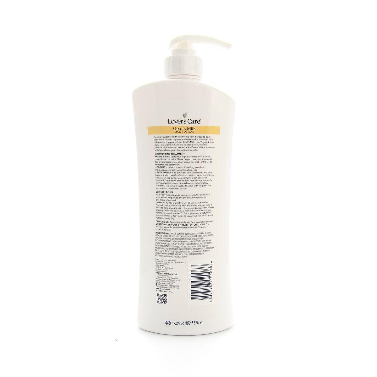 Kem Dưỡng Thể Bơ Lover’s Care (800ml)