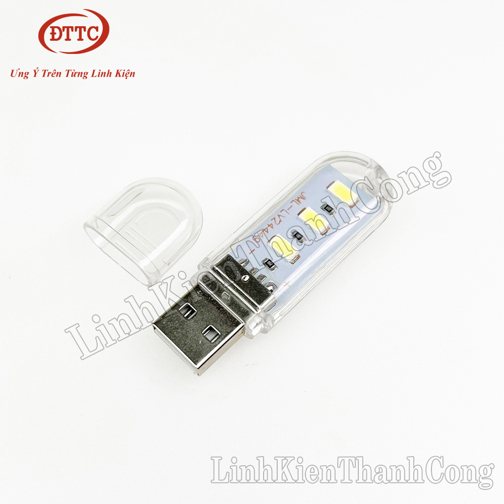 Đèn LED USB 3 Bóng Sáng Trắng