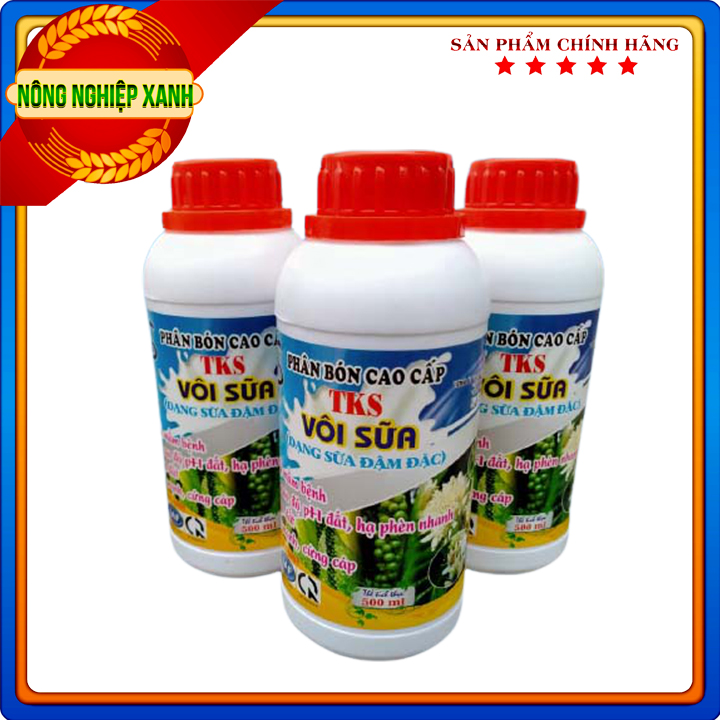 VÔI SỮA - Hạ Phèn, Ổn Định pH Đất, Diệt Mầm Bệnh- Chai 500ml