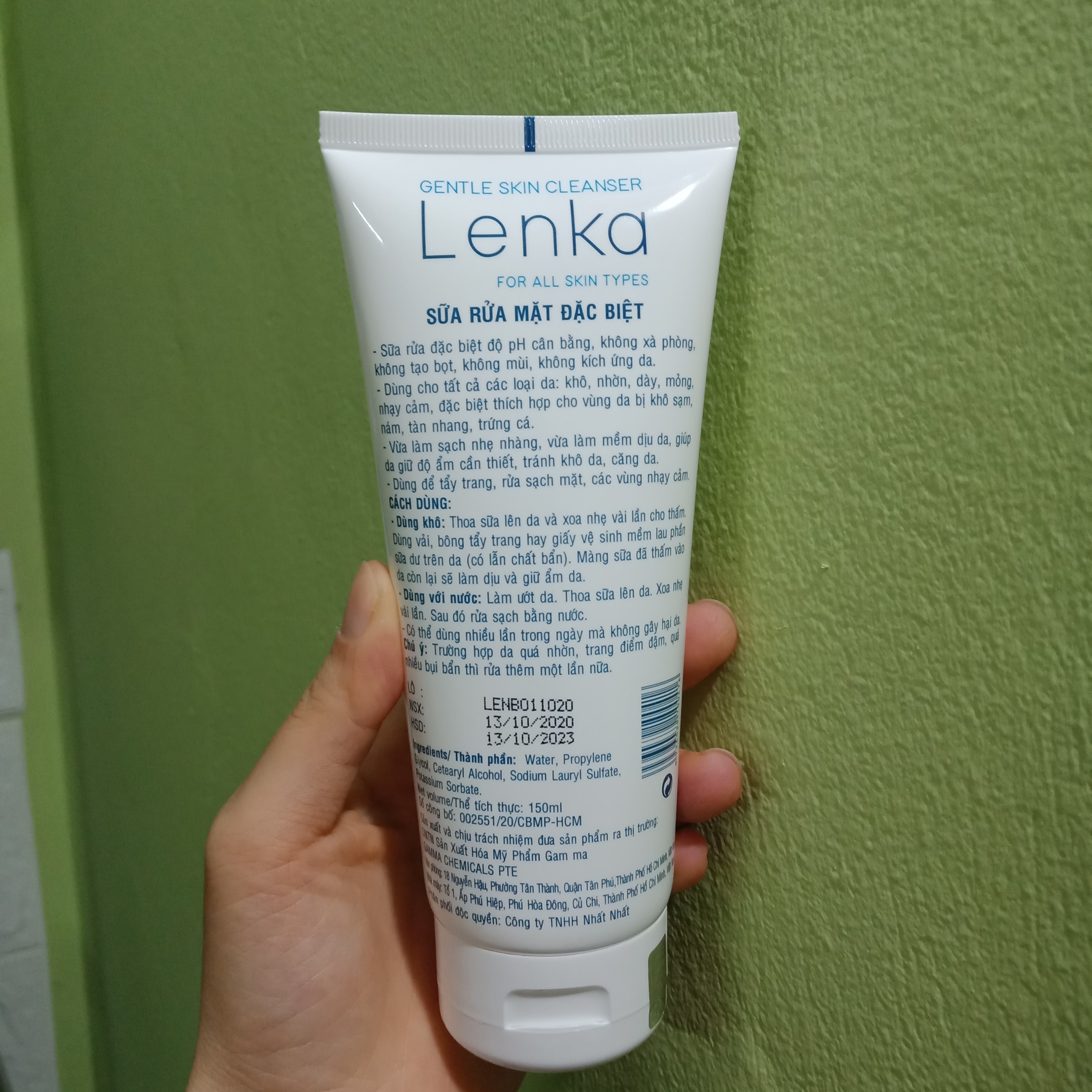 SỮA RỬA MẶT LENKA 150ML