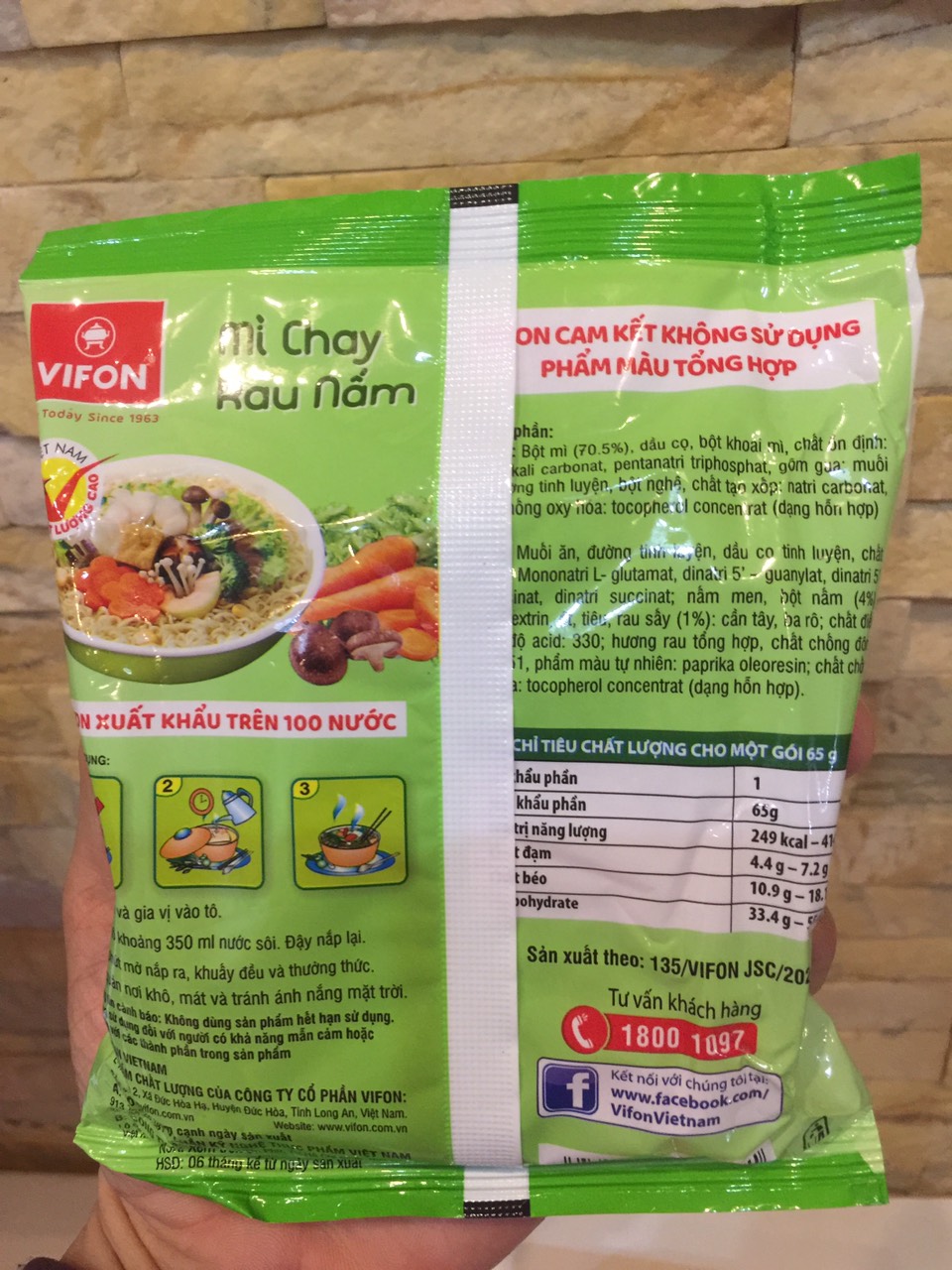 MÌ CHAY RAU NẤM VIFON