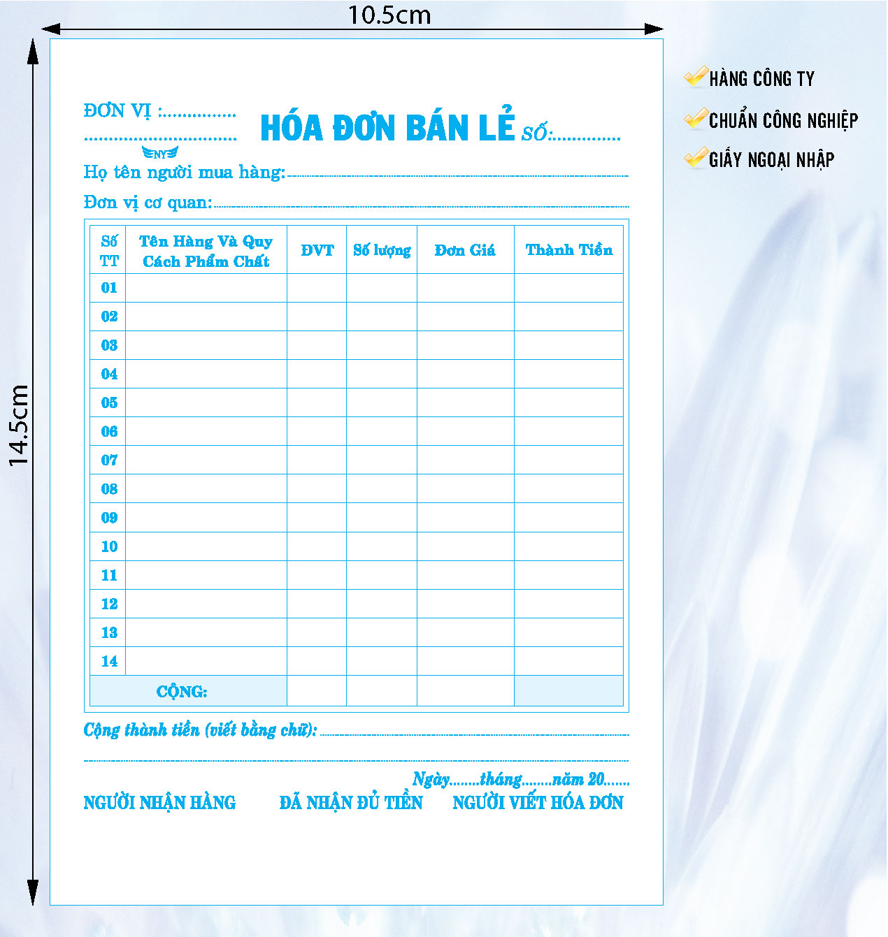 HÓA ĐƠN BÁN LẺ