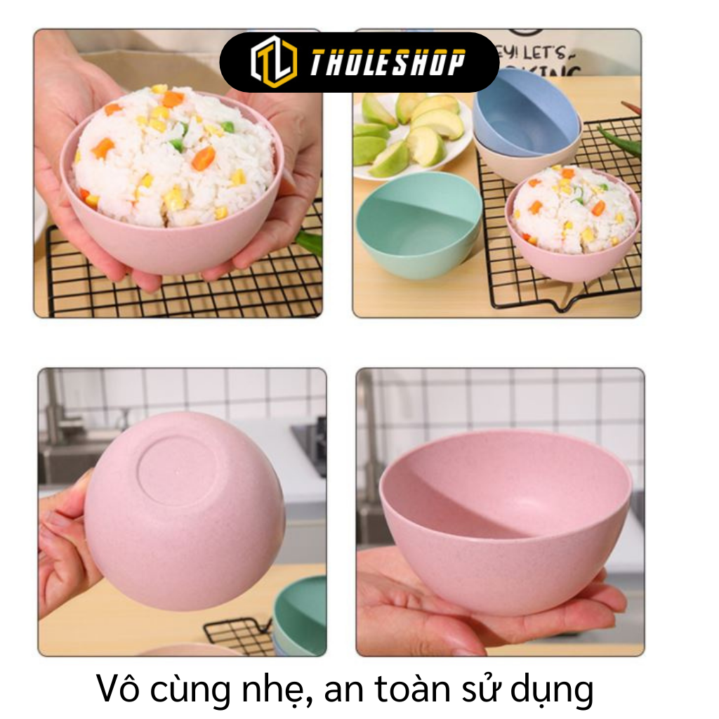 Chén lúa mạch - Chén ăn cơm nhựa lúa mạch đựng thức ăn đẹp - Chén ăn dặm lúa mạch cho bé, an toàn