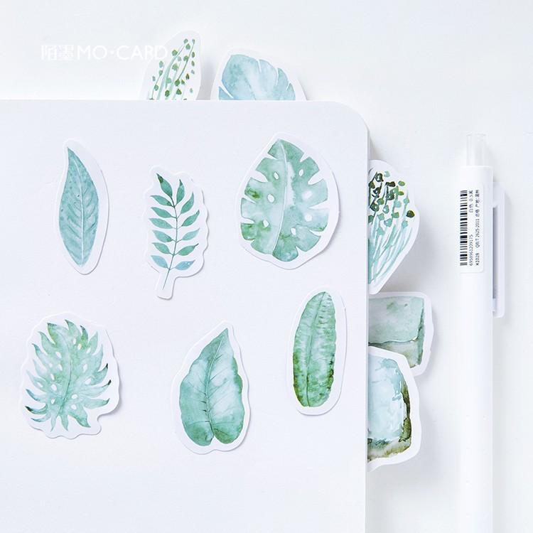 [HCM]Hộp 45 sticker Lá Cây trang trí planner scrapbook