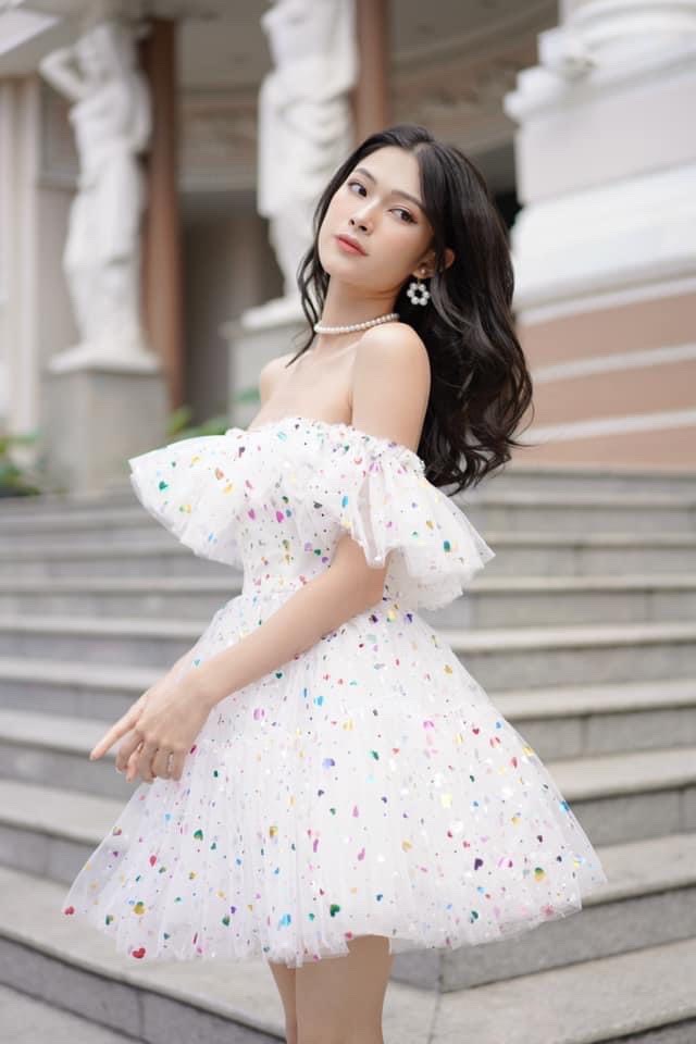 Đầm lưới tim kim sa công chúa mới ld22