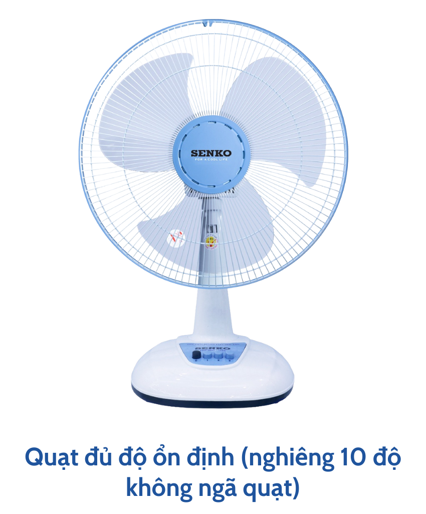 Quạt Bàn B4 B1612 Senko [Hàng Chính Hãng]