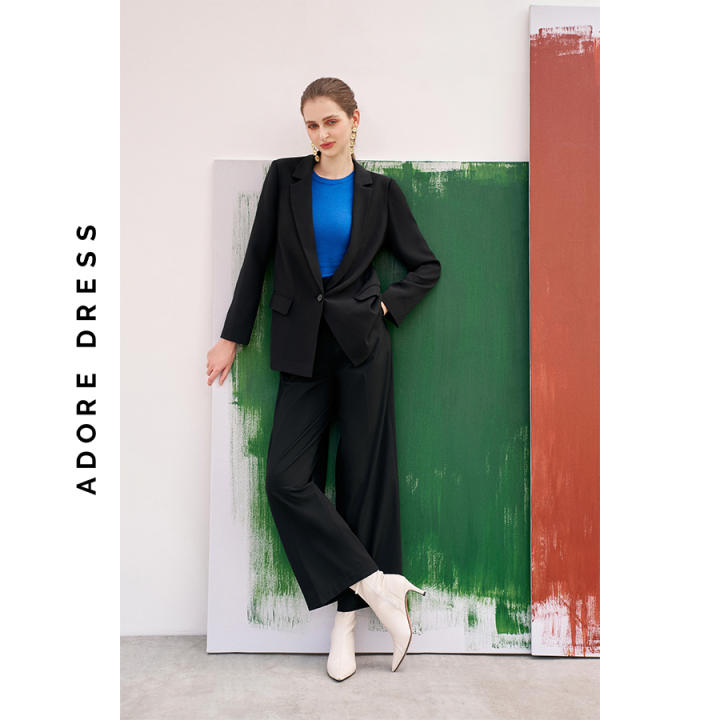 Blazer casual style tuytsy black 1 khuy 312BL1028 ADOREDRESS - Hình ảnh 4