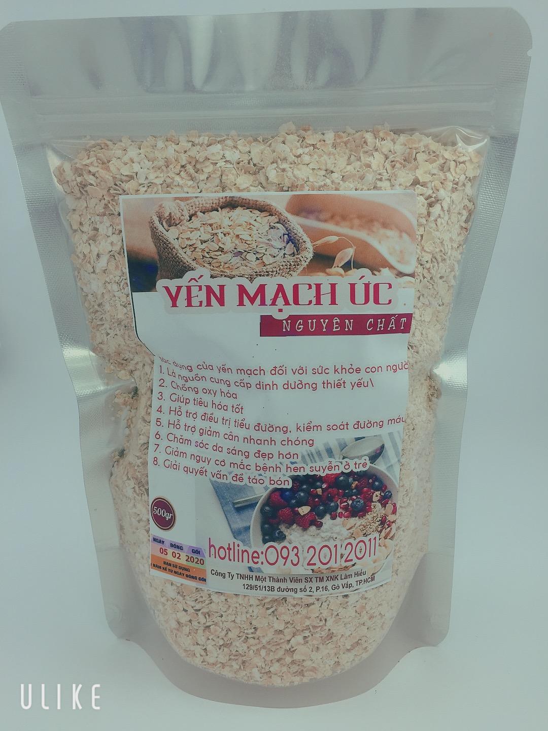 [HCM]Combo  0.5kg yến mạch úc
