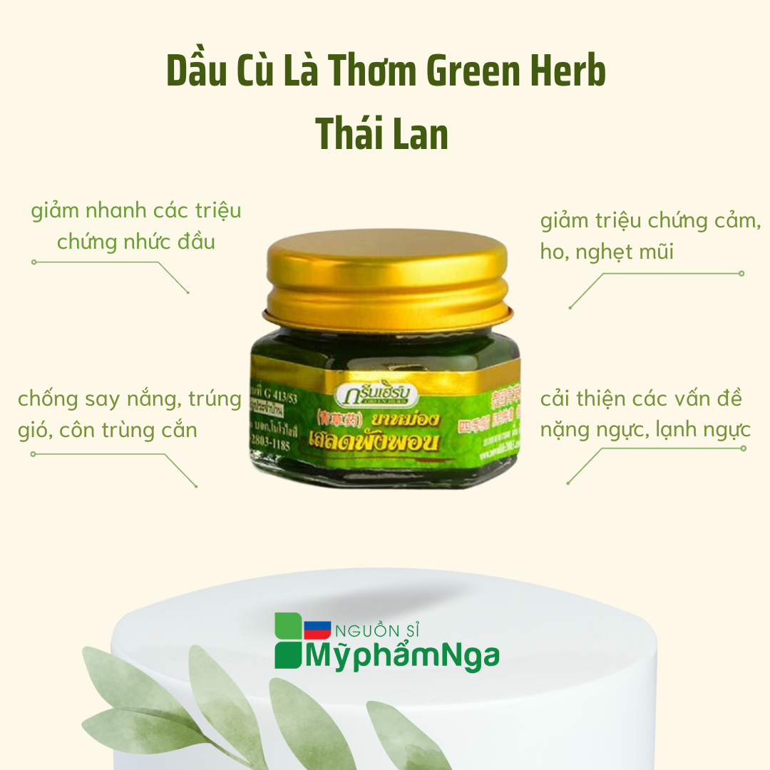 Dầu cù là Thơm Green Herb Balm Thái Lan