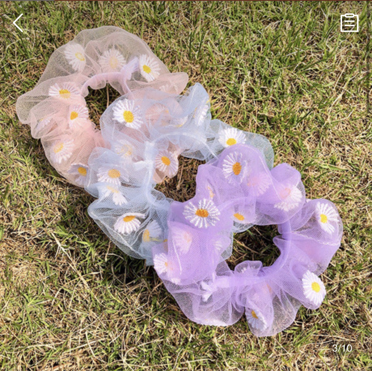 Dây buộc tóc hoa cúc- srunchies daisy