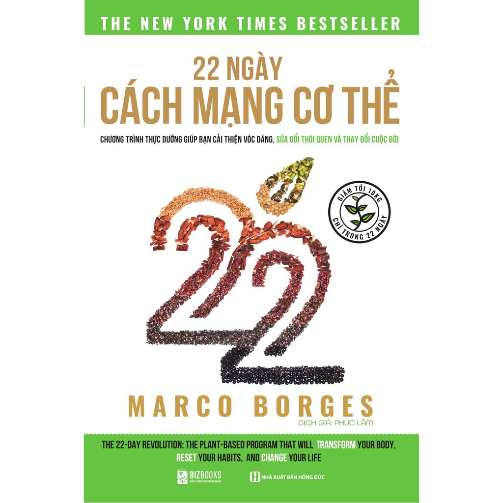 Sách - 22 ngày cách mạng cơ thể - Chương trình thực dưỡng giúp cải thiện vóc dángsửa đổi thói quen và thay đổi cuộc đời