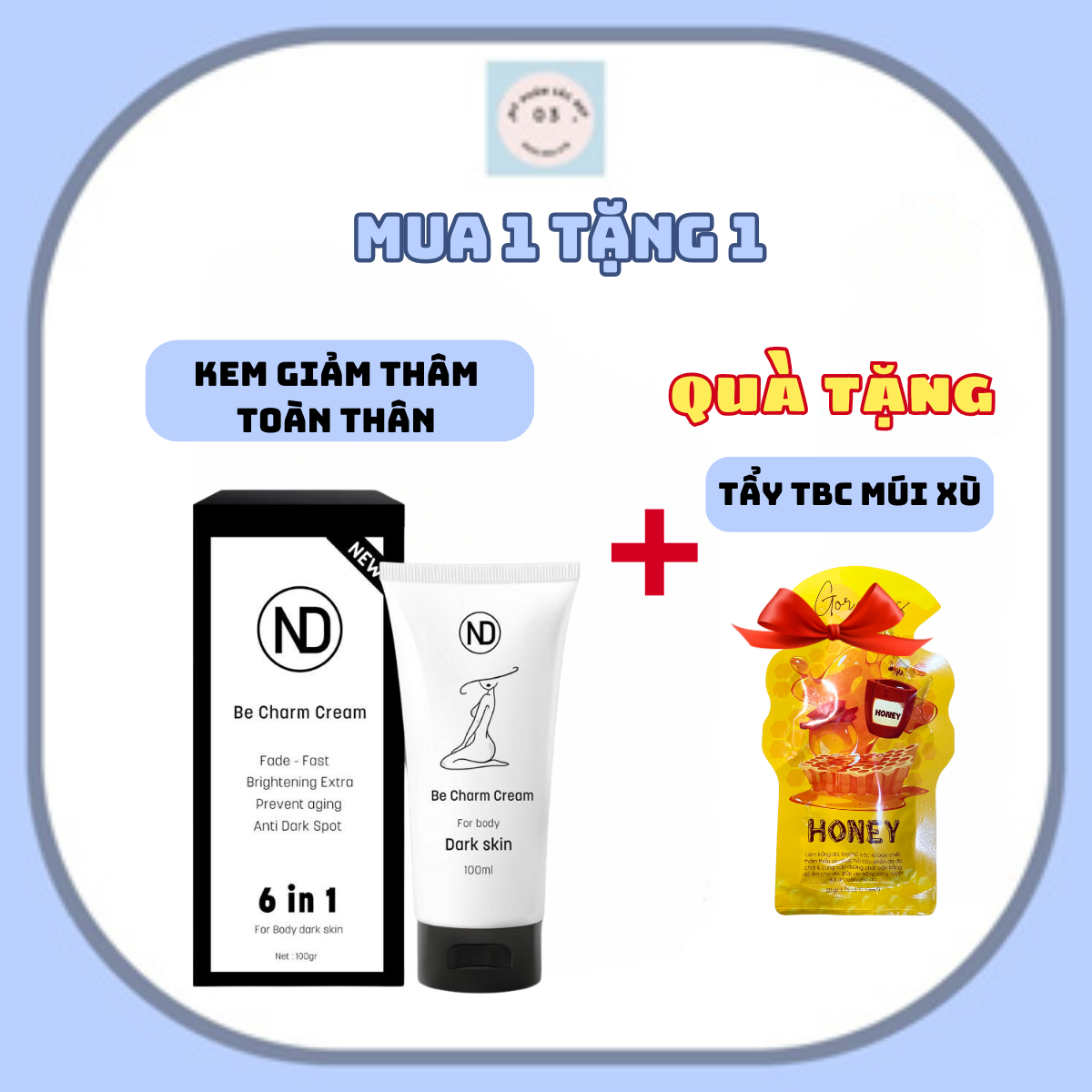 Kem xóa mờ thâm đa năng 𝐁𝐞 𝐂𝐡𝐚𝐫 𝐦 𝐂𝐫𝐞𝐚𝐦 𝟔 𝐢𝐧 𝟏 + tặng tẩy tbc múi xù