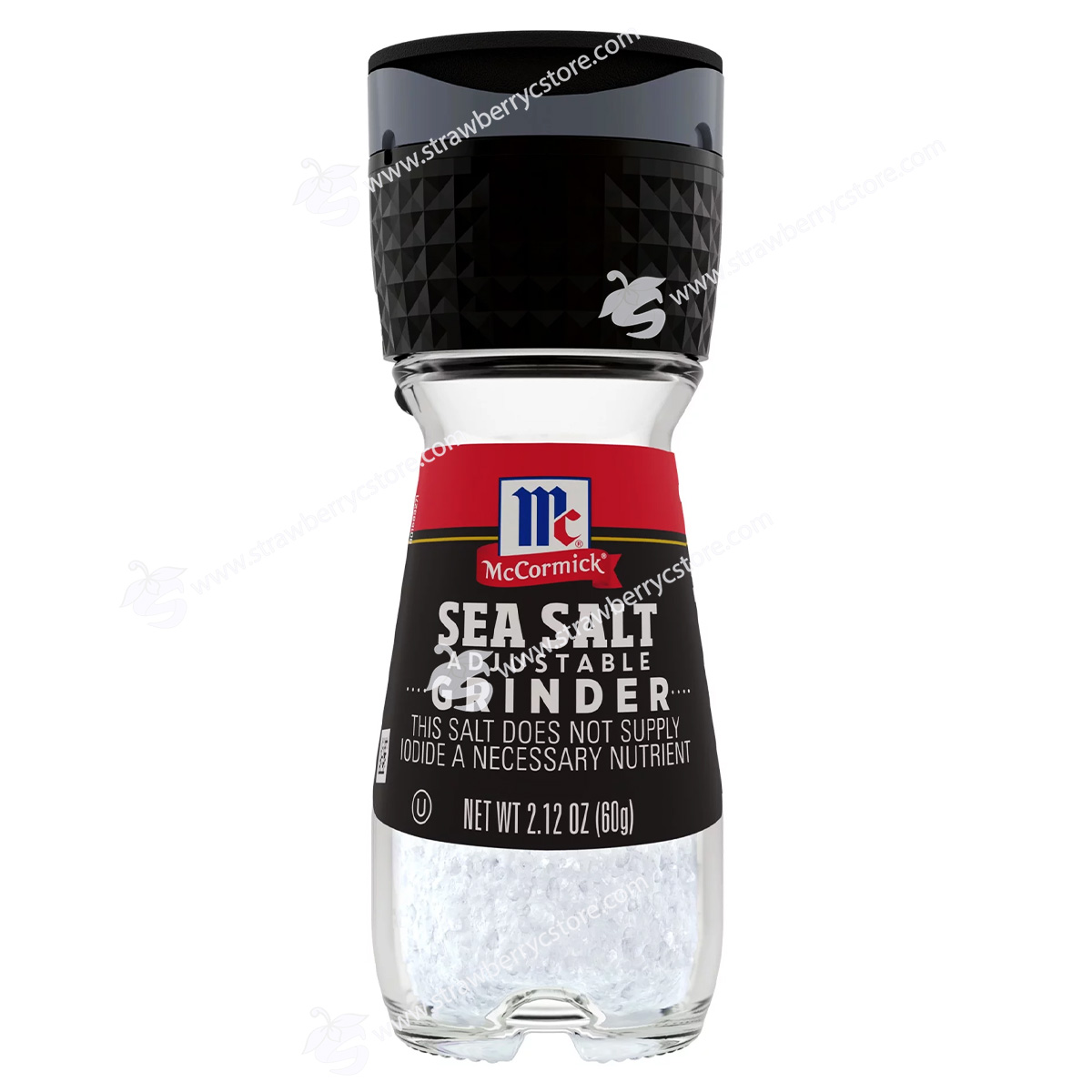 Muối biển không chứa i-ốt có nắp mccormick sea salt grinder - mỹ