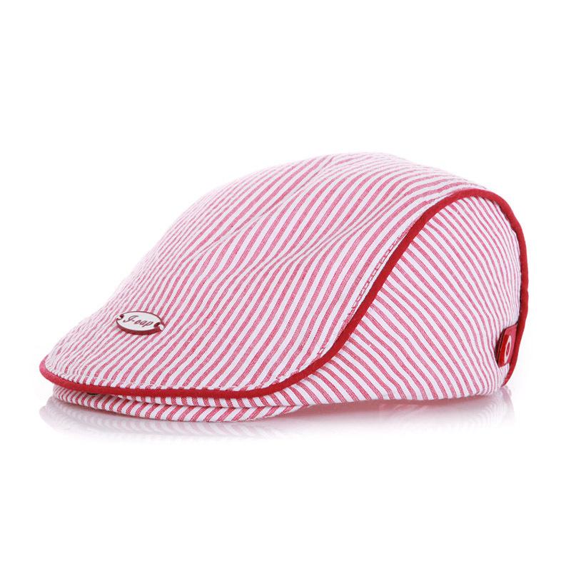 Mũ beret nồi cho trẻ em họa tiết sọc