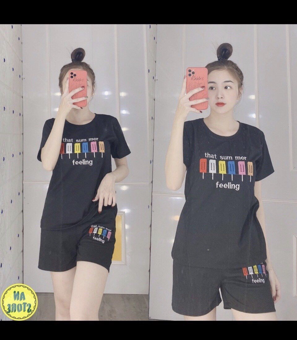 [HCM]Set Bộ Cotton Đùi Mặc Nhà Dễ Thương