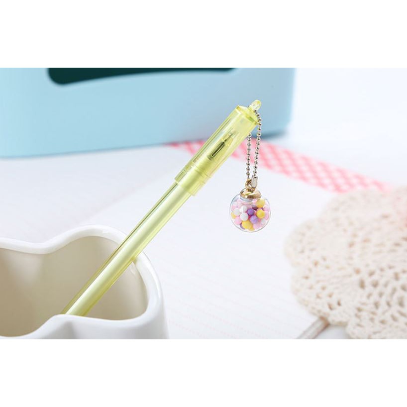 Bút Gel Nước Mực Đen Quả Cầu Màu Sắc H67
