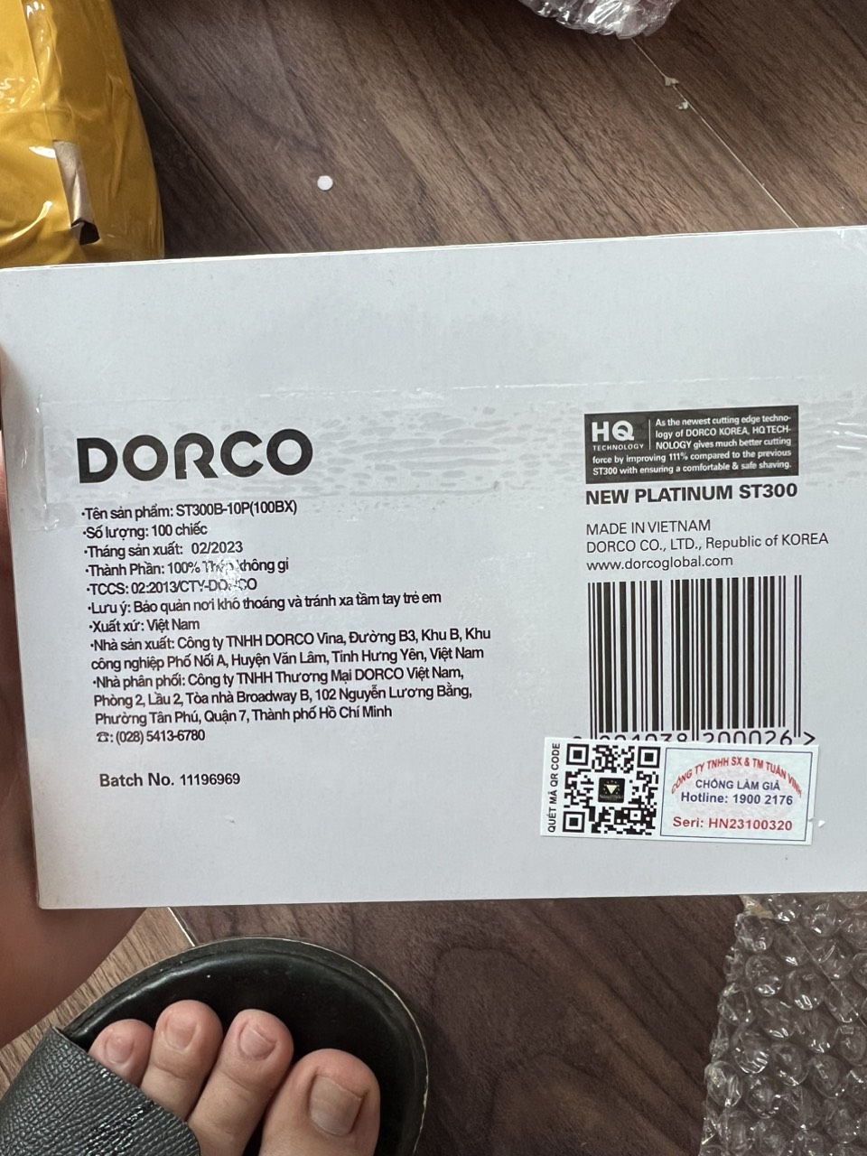 Lưỡi Dao lam DORCO hộp 100 lưỡi