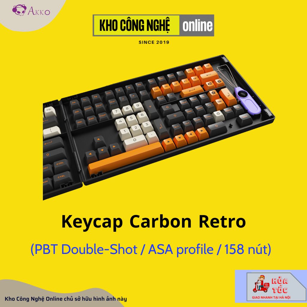 AKKO Keycap set – Carbon Retro