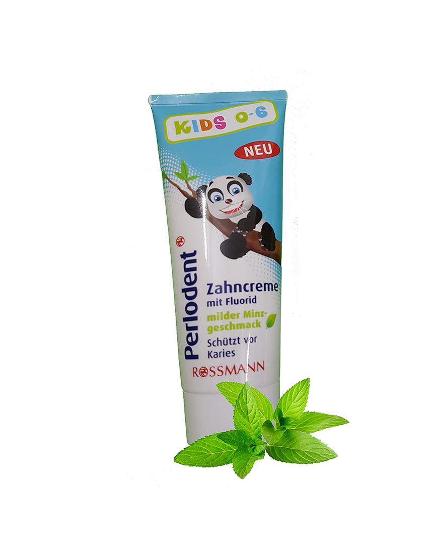 KEM ĐÁNH RĂNG ROSSMAN PERLODENT KIDS (0 – 6 tuổi)  (HƯƠNG BẠC HÀ NHẸ)