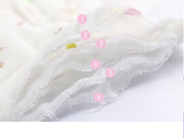 COMBO 5 Yếm Xô 6 Lớp Siêu Mềm Mịn cho bé