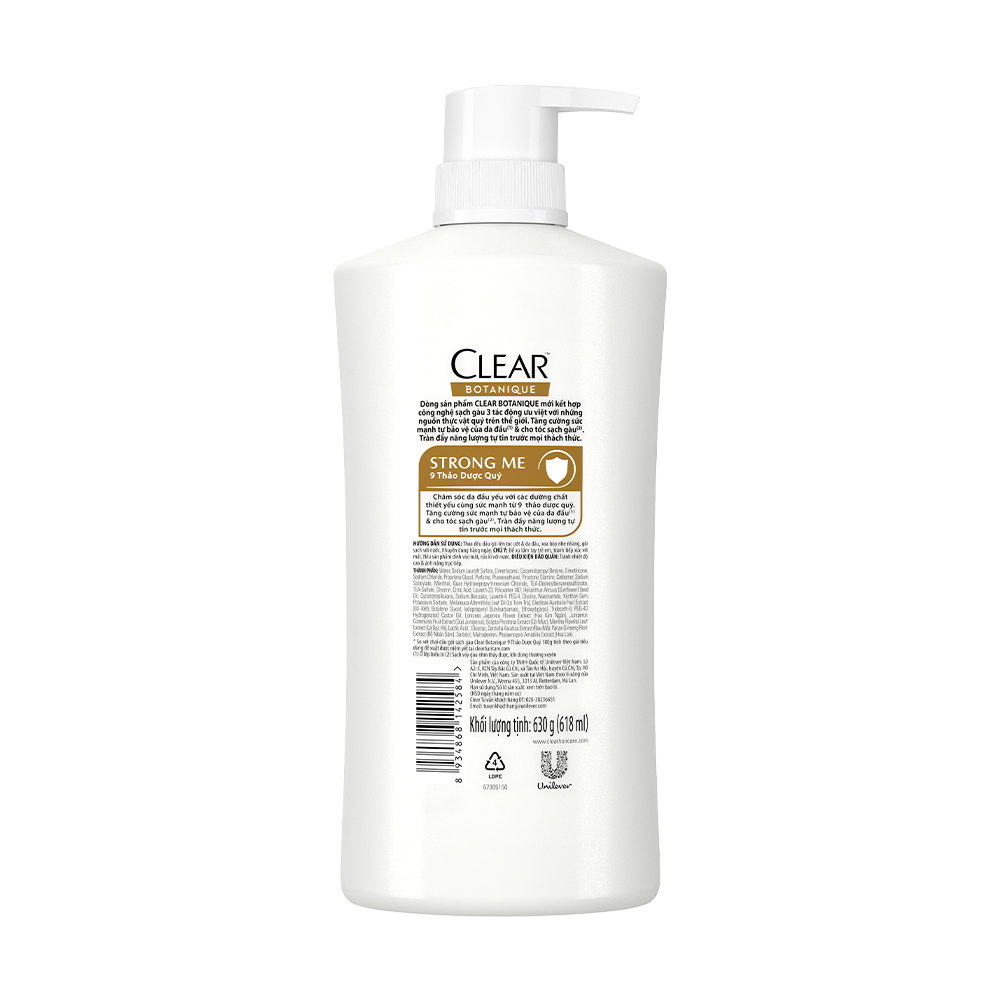 [HCM] Dầu Gội CLEAR 630g-Thảo Dược