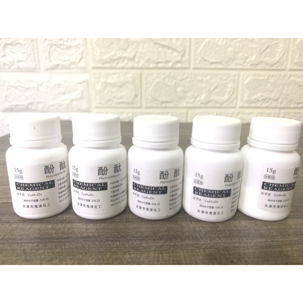 Phenolphtalein Dạng Bột 15G - Bột Phenolphtalein Chất Chỉ Thị Kiềm