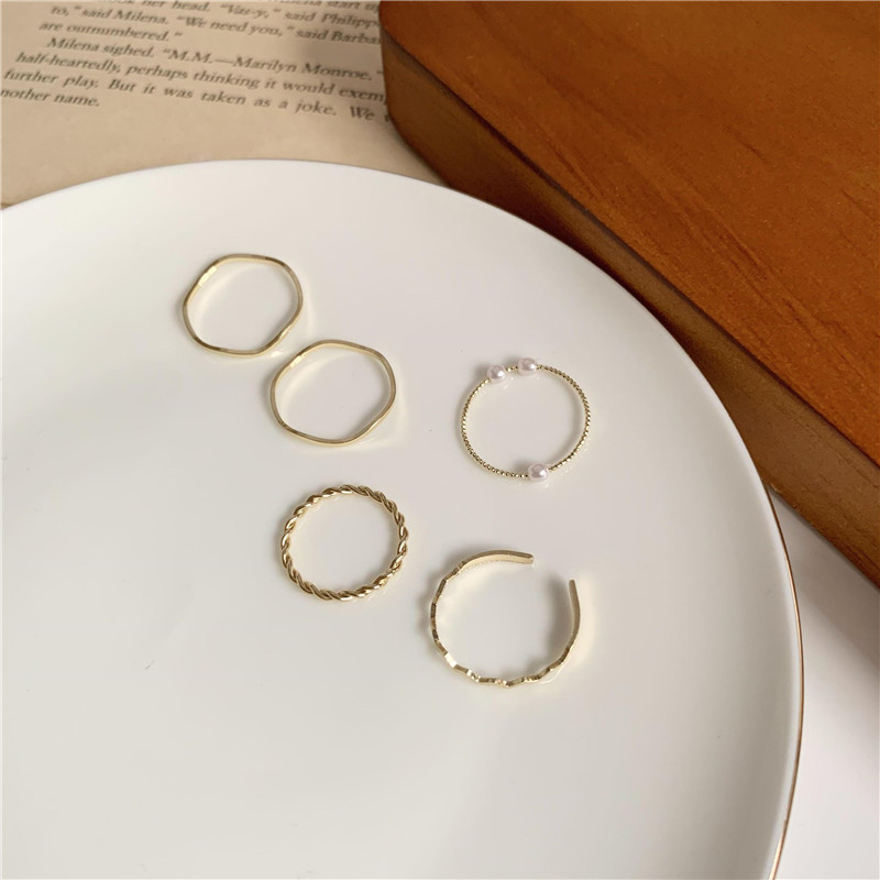 Set 5 nhẫn phong cách Hàn Quốc siêu cá tính