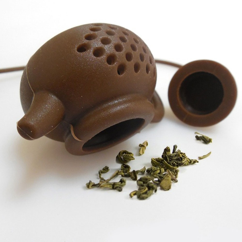 1Pcs Creative Teapot Shape Tea Infuser Strainer Silicone Tea Bag Leaf Filter Diffuser Teaware Teapot Accessory Kitchen Gadget
