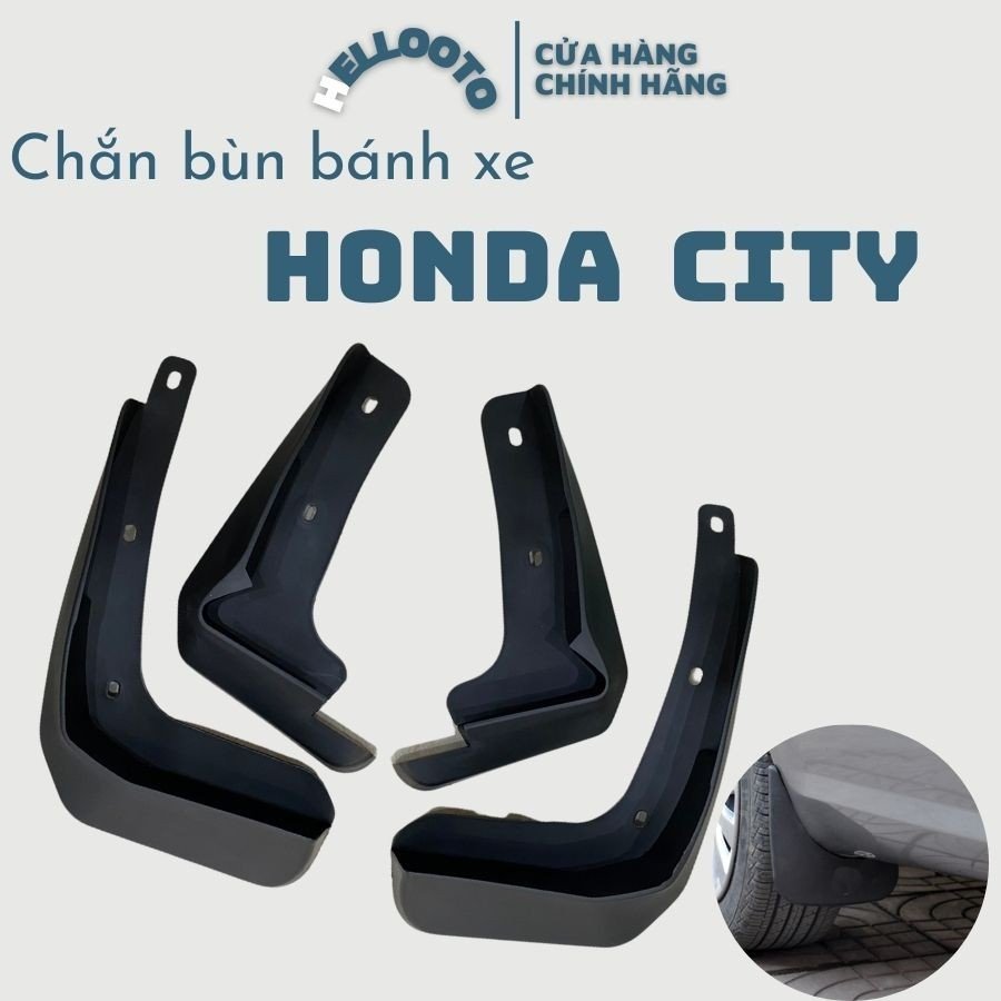 Bộ 4 Chắn Bùn Xe Honda City 2015 đến 2024 Chất Liệu Nhựa Dẻo, Kèm Ốc Vít, Lắp Đặt Dễ Dàng Tại Nhà
