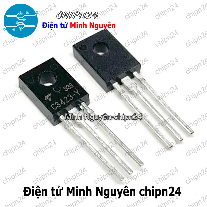 [2 con] (KT1) Transistor C3423 TO-126 NPN 50mA 150V (1.2W 200MHz 2SC3423 3423) - HH006135