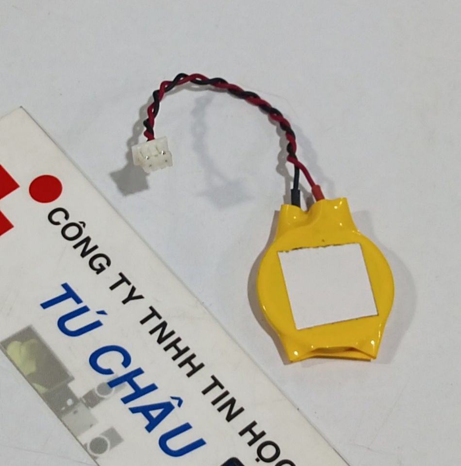 Pin Cmos 2032, CR2032 - 3V (Loại 2 dây đầu cắm 3 lổ) (Chân cắm đầu: 4.5mm X 2.5mm)