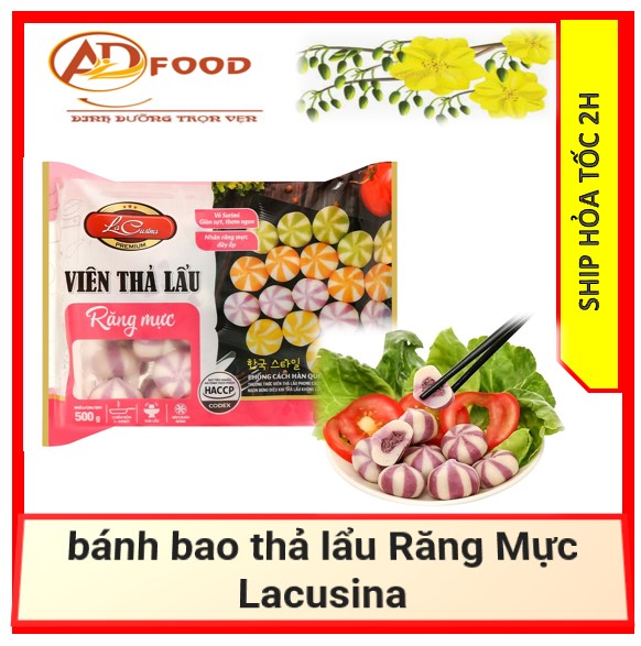 500g bánh bao thả lẩu Răng Mực Lacusina