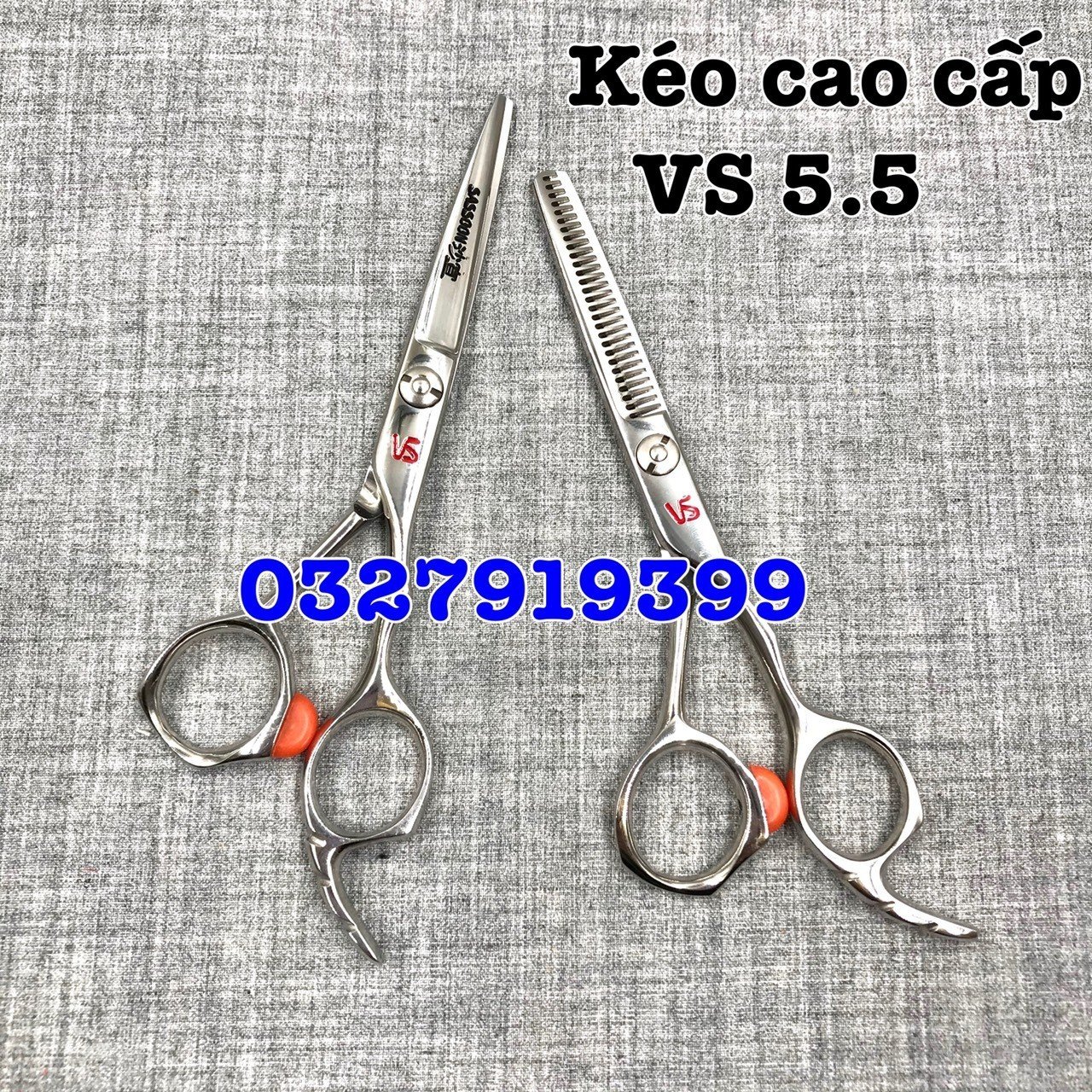 VS Sassoon Kéo Cắt Tỉa Tóc VS Cao Cấp 5.5 In Chính Hãng Thép Nhật S440C Độ Cứng Trên 62HRC Lưỡi Sắc Bén Chất Lượng Tốt