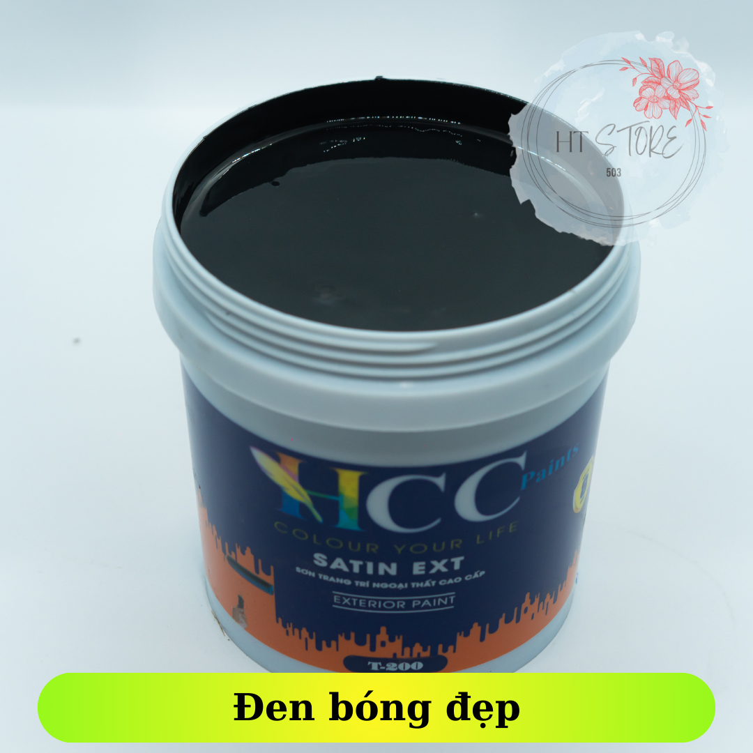Sơn chậu màu đen bóng ngoại thất cao cấp và cọ quét sơn