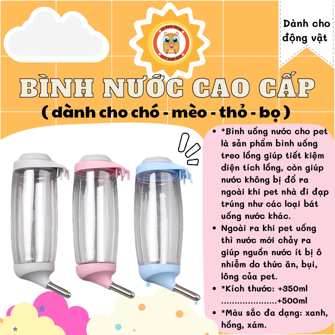 Bình nước 350ml - 500ml cho thỏ bọ chó mèo