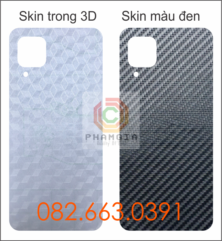Miếng dán mặt lưng skin carbon Samsung A12