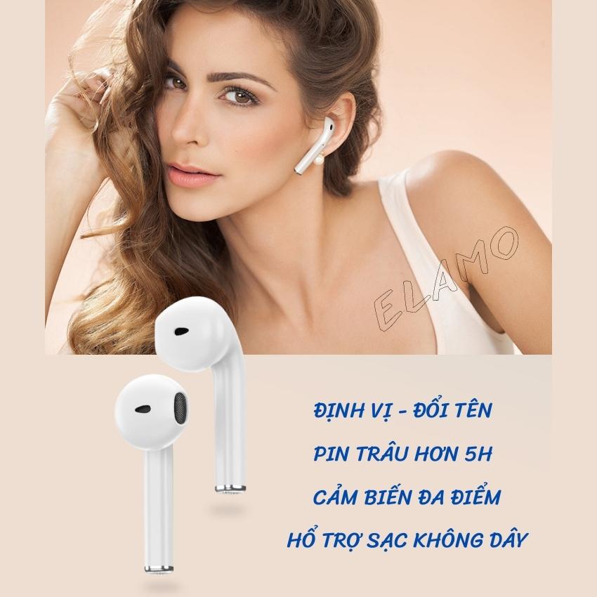 Tai nghe bluetooth Ap2, tai nghe không dây định vị, đổi tên. Tai nghe nhét tai không dây & phụ kiện check serial, pin trâu, full chức năng hổ trợ sạc không dây – Elamo