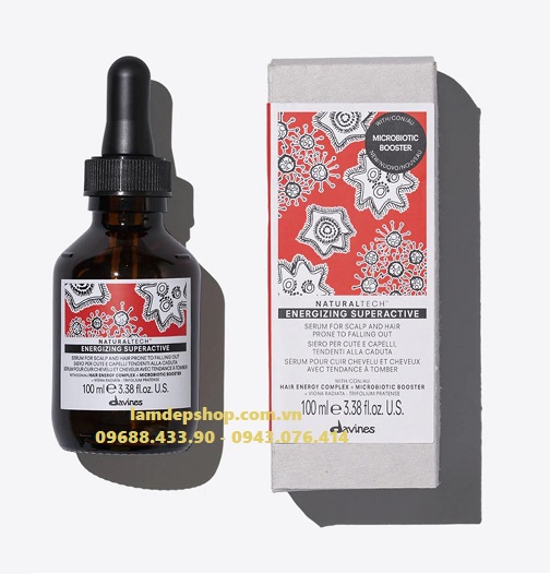 Dầu dưỡng tóc - Davines Energizing Superactive - Tinh chất siêu hoạt động chống rụng, kích thích mọc tóc