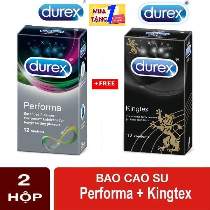 [HCM][ Mua 1 Tặng 1 ] Bao Cao Su Durex Ferforma Kéo Dài Thời Gian Tặng 1 Bao Cao Su Durex Kingtex Ôm Khít - Che tên sp khi giao hàng