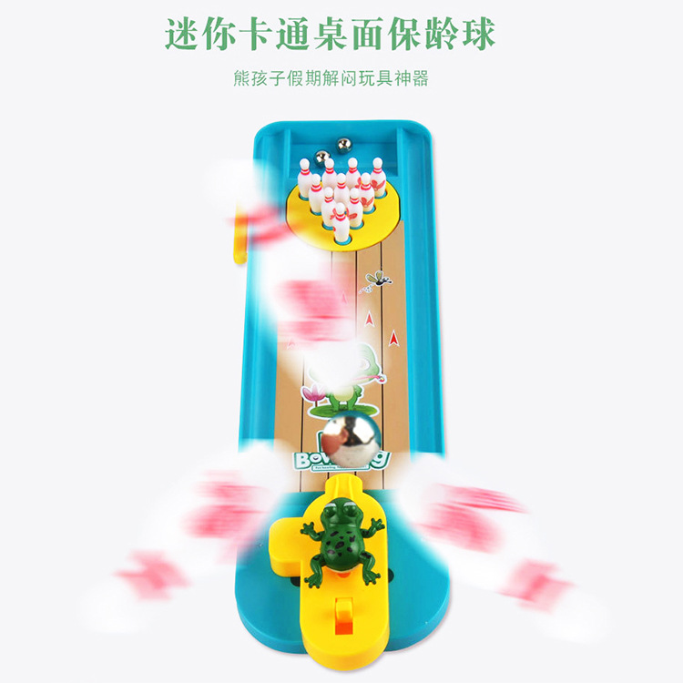 Bộ Đồ Chơi Bowling Cho Bé. Bàn Chơi Bowling Ếch Con Ném Bowling