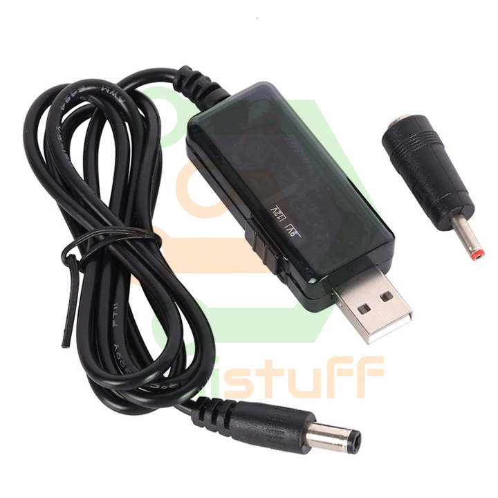 Cáp chuyển 5V sang 12V hoặc 9V dùng điện cục sạc dự phòng cho modem hay router wifi khi cúp điện