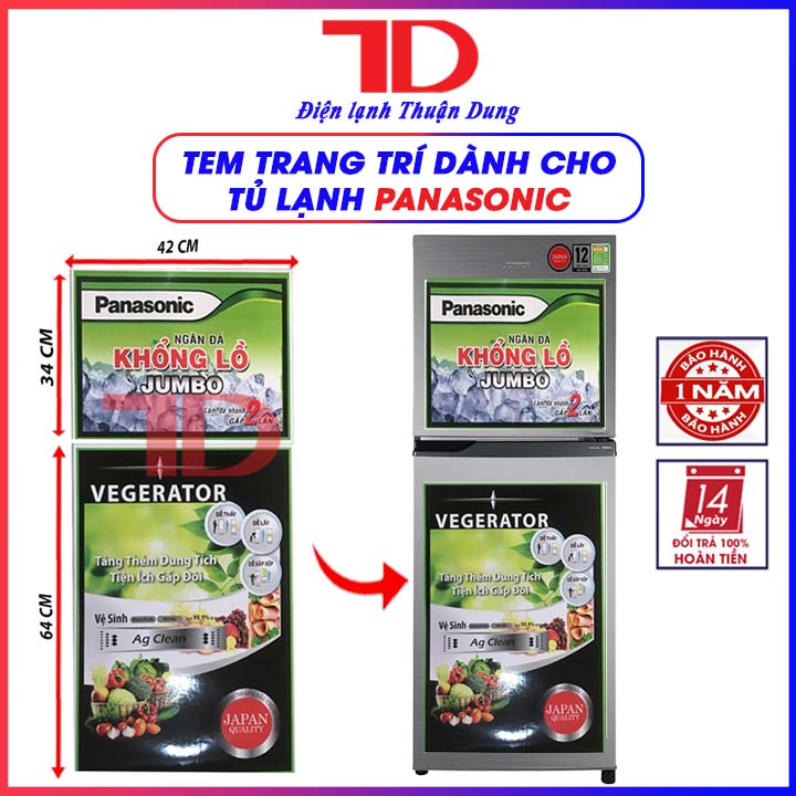 Tem dán tủ lạnh Panasonic, Tem tủ lạnh - Điện Lạnh Thuận Dung