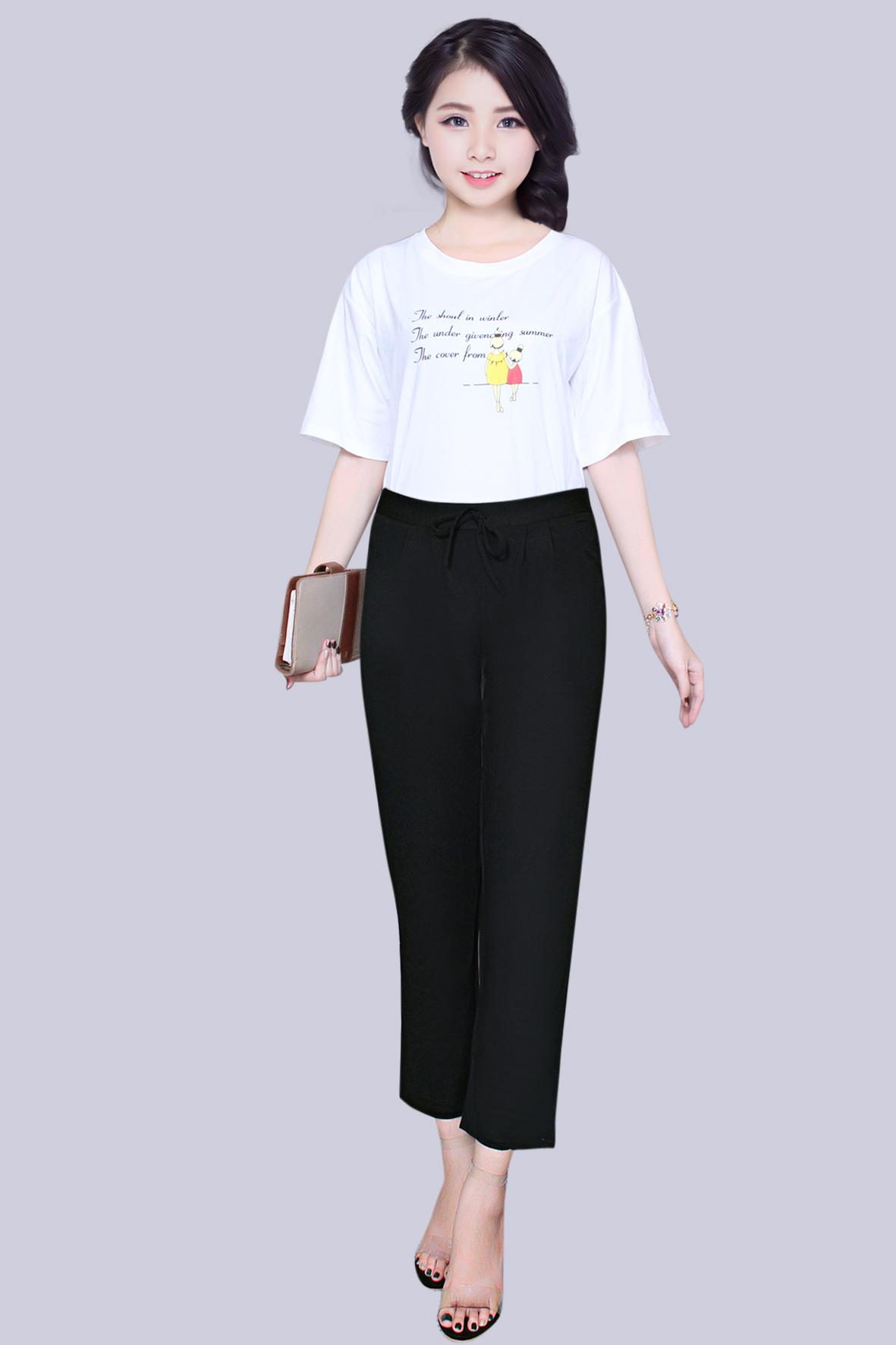 Quần Dài Nữ Thun Lụa  Lưng Chum  Thời Trang Mới  Qdl01(ống rộng)