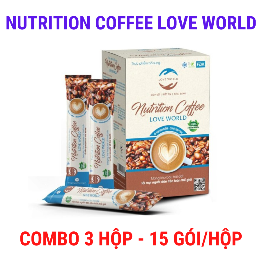 Coffee sữa Love World cà phê giảm cân – 15 gói/hộp
