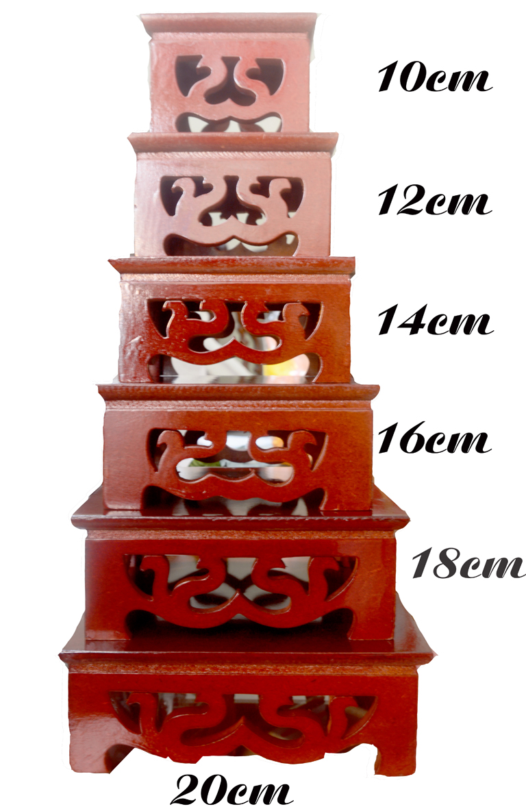 Đôn gỗ đặt tượng thờ chạm khắc gỗ MDF