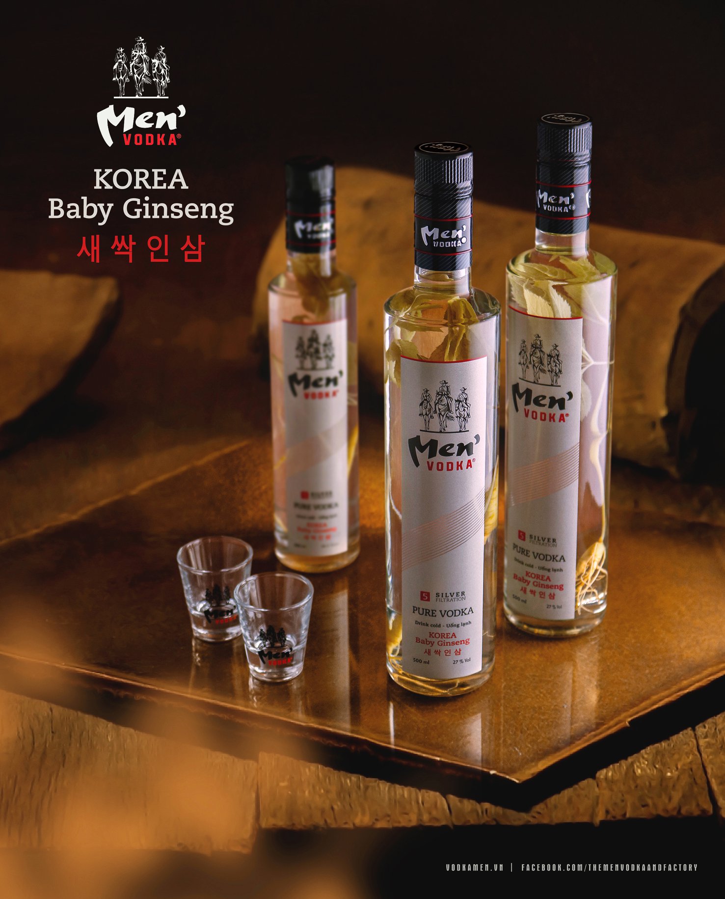 Rượu Men' Vodka Sâm Chính Hãng Nồng độ 29.5%