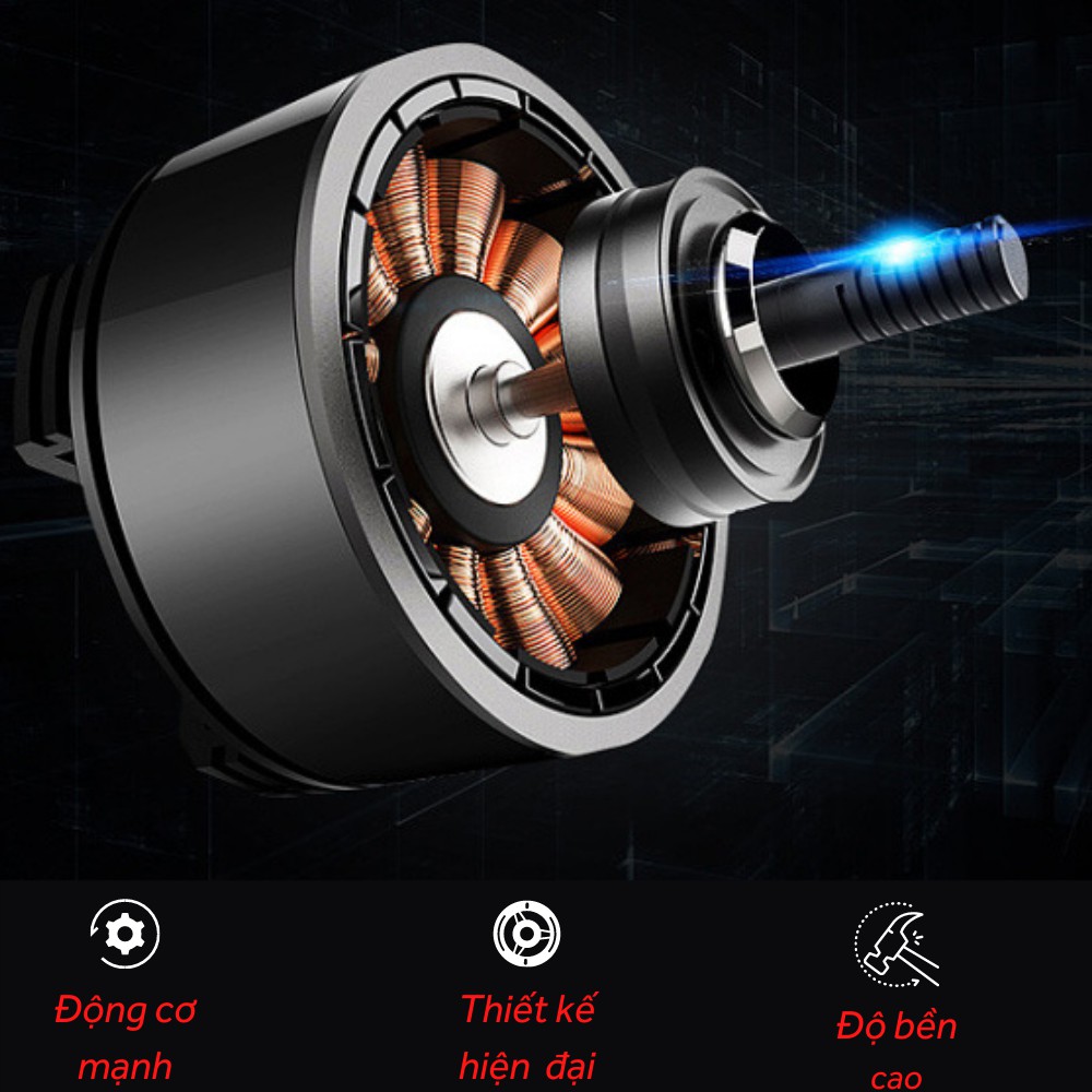 Quạt đôi mini trên xe ô tô (Xịn sò xoay 360 độ)